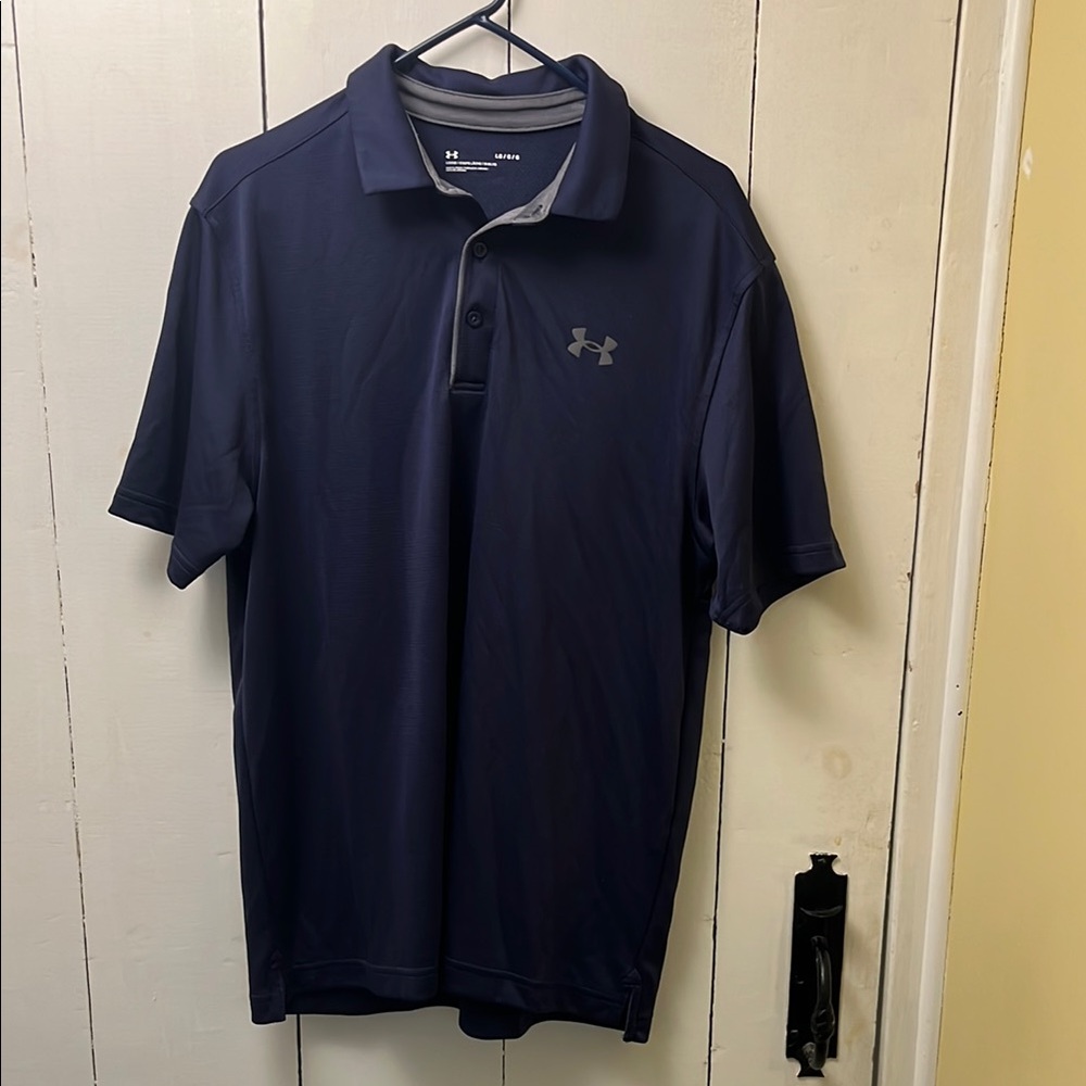 Under Armour Men's Navy Polo Shirt size large